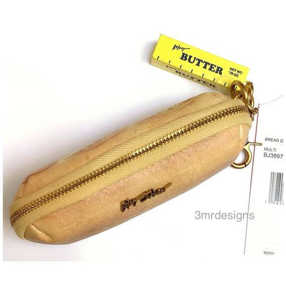 NWT BETSEY JOHNSON 💋BREAD Butter Bag Charm Coin Purse/Small Wallet - Picture 4 of 8